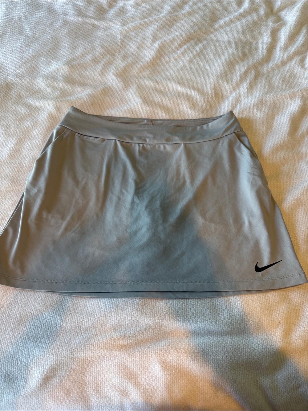 Nike Light Gray A-Line Athletic Skirt with Swoosh